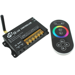 RF201 Kontroler taśm LED RGB 5/12/24V 24A z dotykowym pilotem radiowym